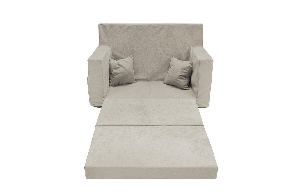 Sulankstoma personalizuota vaikiška putplasčio sofa, šviesiai rožinė