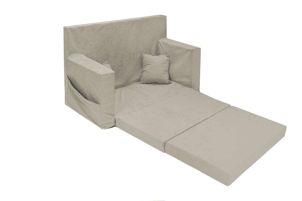 Sulankstoma personalizuota vaikų sofa iš putplasčio, šviesiai pilka - Image 3