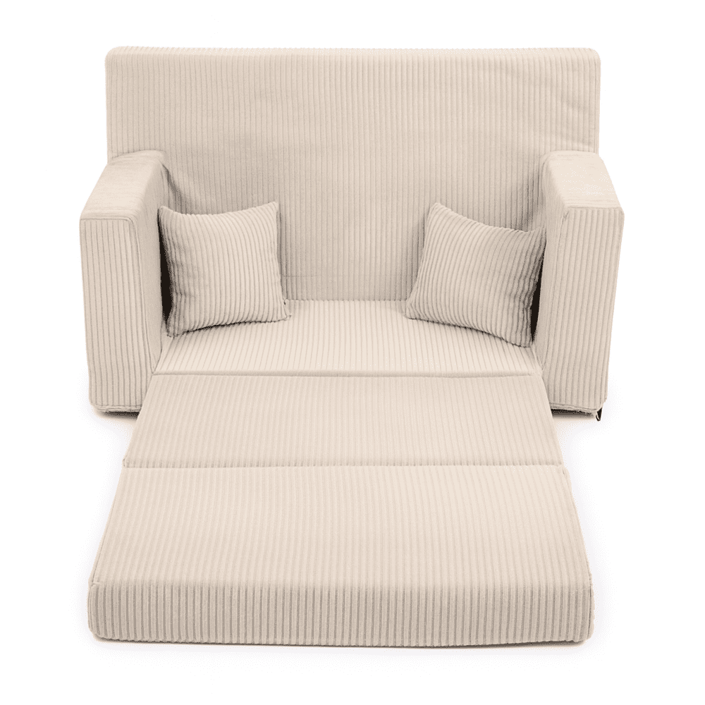 Sulankstoma personalizuota vaikiška putplasčio sofa be velveto