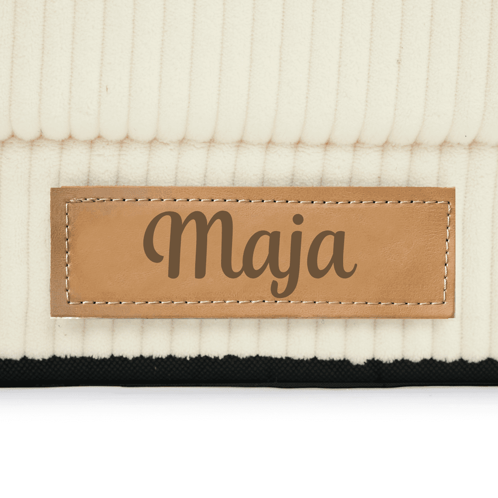 Sulankstoma personalizuota vaikiška putplasčio sofa, velvetas, šviesiai kreminė