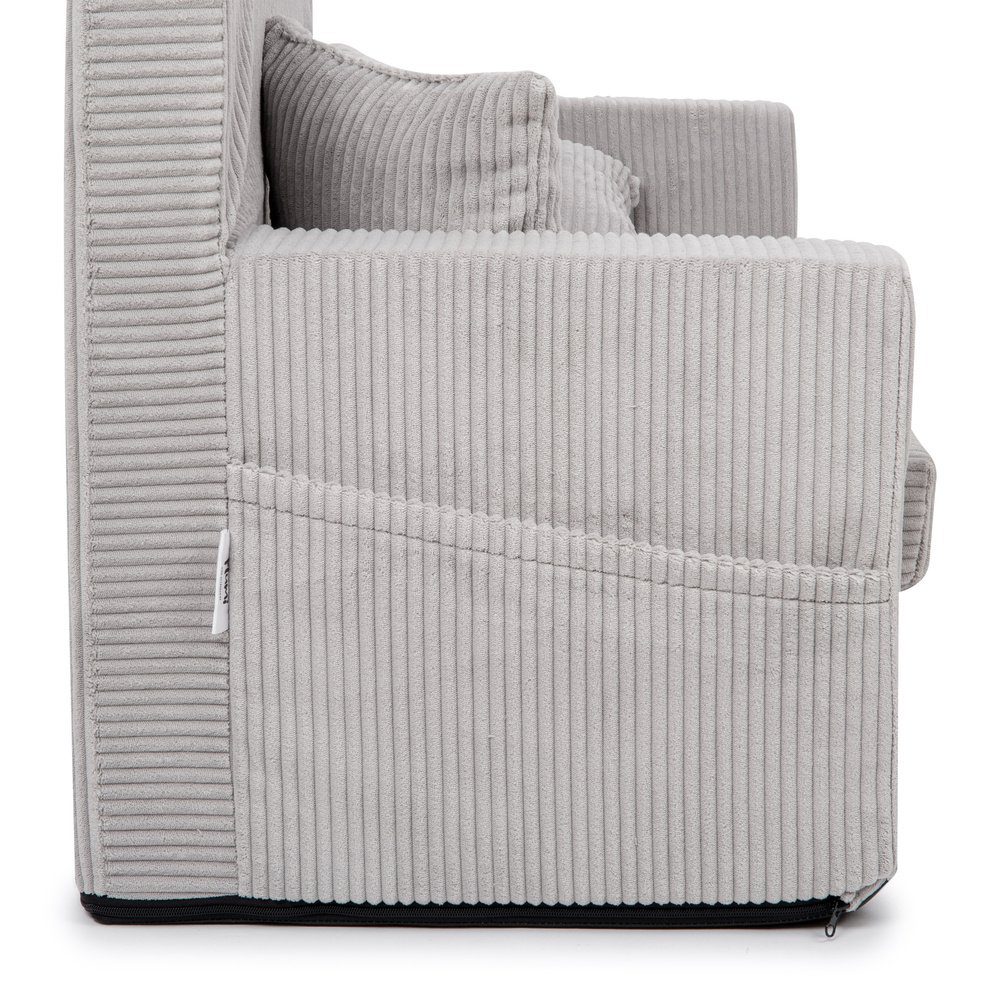 Sulankstoma personalizuota vaikų sofa iš putplasčio – pilkas velvetas - Image 3