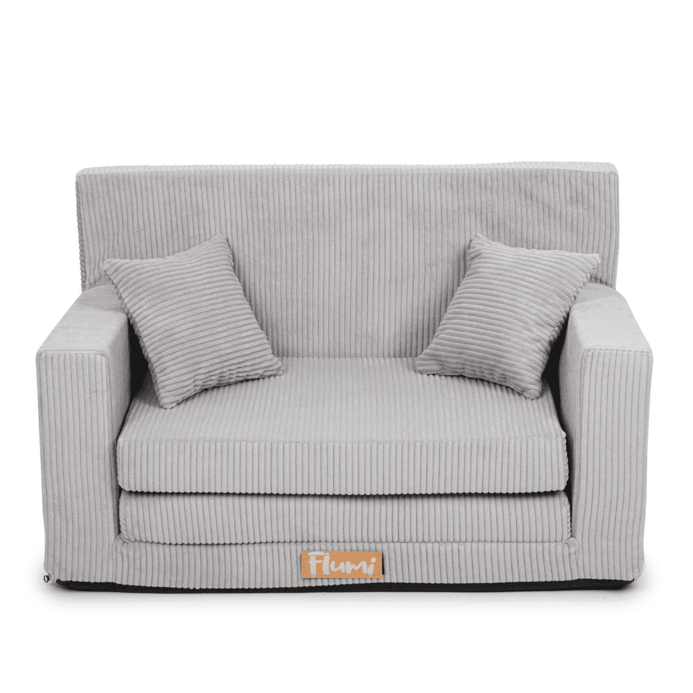 pol pl Rozkladana personalizowana sofa piankowa dziecieca sztruks szary 57601 8