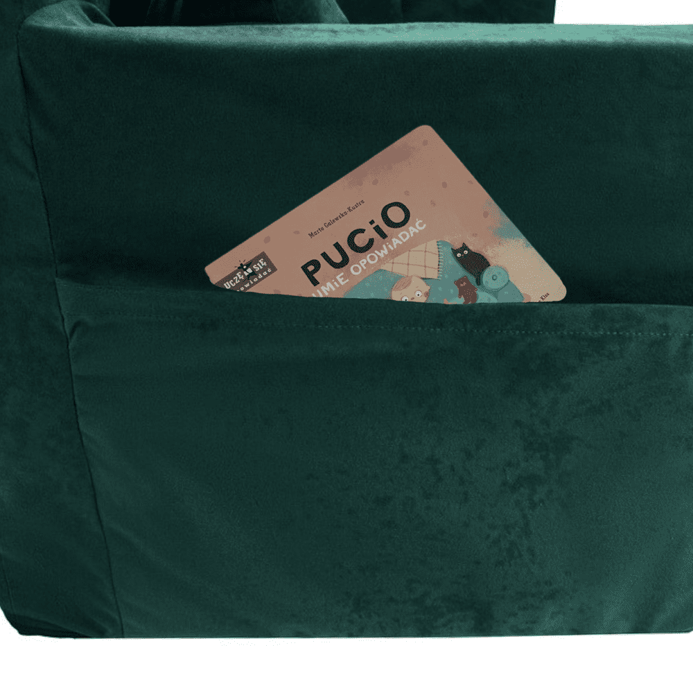 Vaikiška sofa-lova iš putplasčio, ŽALIA